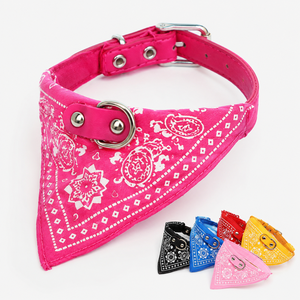 Colorful Exotic Totem Print <b>Dog</b> Bandana <b>Collar</b> XL/XXL/<b>Small</b> Sizes Eco-Friendly PU & Polyester With Metal Lights Scarf Decoration - Product Image 1