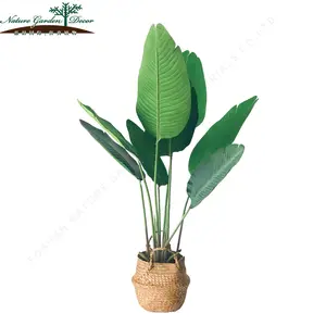 Großhandel vogel von paradise material-Real Touch Banana Trees For Home Decoration Artificial Bird von Paradise Design