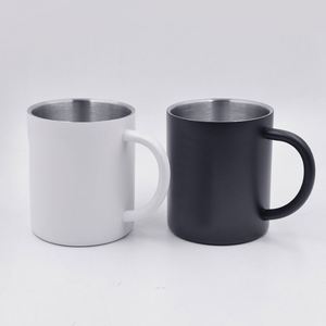 Tasses à café/thé isothermes en métal durables sans BPA avec logo personnalisé, 220 ml/300 ml, en acier inoxydable à double paroi avec poignée - Product Image 6
