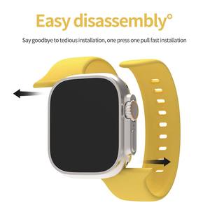 HuMJ vente en gros <span class=keywords><strong>bracelet</strong></span> de montre Offre Spéciale ceinture papillon déploiement fermoir <span class=keywords><strong>boucle</strong></span> <span class=keywords><strong>bracelet</strong></span> de montre en silicone pour montre <span class=keywords><strong>Apple</strong></span> - Product Image 4