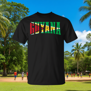 Camiseta estilo deportivo retro con bandera de Guyana - Product Image 3