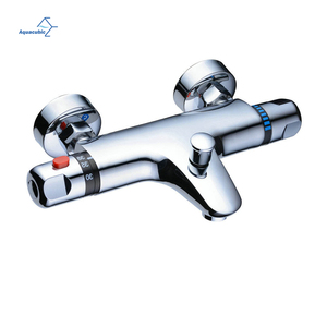 Design classique Chrome Robinet de <span class=keywords><strong>douche</strong></span> <span class=keywords><strong>thermostatique</strong></span> Mélangeur de bain Mélangeur de <span class=keywords><strong>douche</strong></span> de salle de bain Fonction 2 voies Mélangeur de bain - Product Image 1