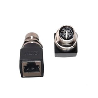 Adaptador CAZN M12 de 8 Pines con Conector X a RJ45 Recto/Angular