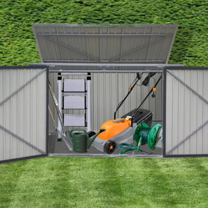 AJUNION Extra Large giardino capannone di stoccaggio in metallo capannone di stoccaggio giardino edificio capannone con chiusura a chiave - Product Image 4