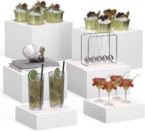 Espositori in Acrilico a 5 Lati con Fondo Cavo <span class=keywords><strong>per</strong></span> Matrimoni, Cupcake, Caramelle, Cibo, Feste, Brunch, Buffet - Product Image 1