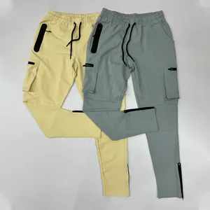 Hochwertige billige Utility Baggy Cargo Jogging hose Custom Men Streetwear Multi Pockets Cargo Hose mit Seiten taschen