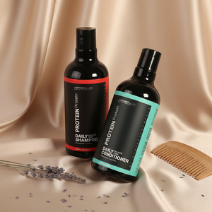 Set de <span class=keywords><strong>Champú</strong></span> y Acondicionador con Biotina Anti-Frizz y Anti-Caspa, Vegano, con Colágeno, Aloe Vera, Manteca de Karité, Orgánico, <span class=keywords><strong>Sin</strong></span> <span class=keywords><strong>Sulfatos</strong></span>, <span class=keywords><strong>Sin</strong></span> <span class=keywords><strong>Parabenos</strong></span> ni Silicona - Product Image 2