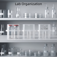Boîte de rangement transparente en PP pour flacons, boîte en plastique OEM 3ml à 2 compartiments, boîte jetable transparente pour poudre lyophilisée et vaccins