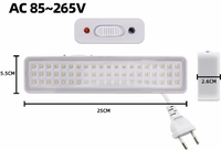 60 SMD LED Notfall-Flutlicht Wiederaufladbar 1200mAh Akku ABS Wandmontage für Innenbereich Heimgebrauch
