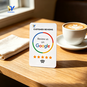 Carte de visite NFC en PVC pour paiement hôtelier, réseaux sociaux (Instagram/TikTok), <span class=keywords><strong>avis</strong></span> Google, 13,56 MHz NFC213, étanche, couleurs personnalisées - Product Image 4