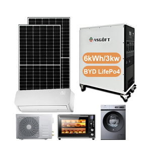 Generadores ASGOFT Híbridos Fuera de Red para Suministro en Exteriores, Sistema de Energía Solar Todo en Uno, Estación Portátil de 3000w, Almacenamiento de Energía de 5000w - Product Image 3