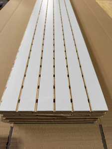Panel de Pared de Listones de Madera, Paneles Acústicos para Decoración de Paredes Interiores, Panel de Listones de MDF Absorbente de Sonido para el Hogar, Oficina, Estudio - Product Image 4