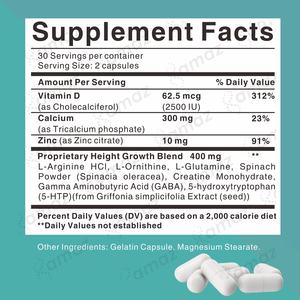 Амаз OEM 100% натуральные добавки для роста с кальциевым коллагеном, поддерживающие здоровье суставов и костей-60 капсул - Product Image 4