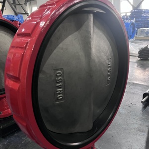 Oblea de hierro dúctil DN450, válvula de mariposa con forro central, disco CF8M, asiento EPDM, SS420, operación de engranaje de gusano - Product Image 6
