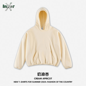 Sweat-shirt unisexe surdimensionné en coton avec logo personnalisé brodé, doublure polaire imprimée pour homme, vêtements d'hiver, vente en gros - Product Image 5