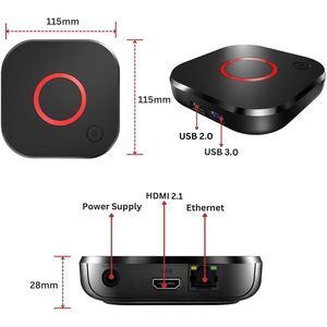 Raxxio กล่องรับสัญญาณทีวี4K HDR MAG544w3สำหรับ Dolby amlogic ชิป S905Y4 1GB <span class=keywords><strong>DDR4</strong></span>แรม4GB แฟลชเมมโมรี่พร้อมปลั๊กสหราชอาณาจักรรับประกัน1ปี - Product Image 2