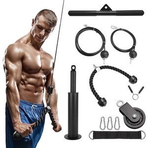 KWO-Système de poulie de levage et de levage, équipement de fitness et de gymnastique, barre de sangle <span class=keywords><strong>triceps</strong></span> à double câble, force musculaire - Product Image 1
