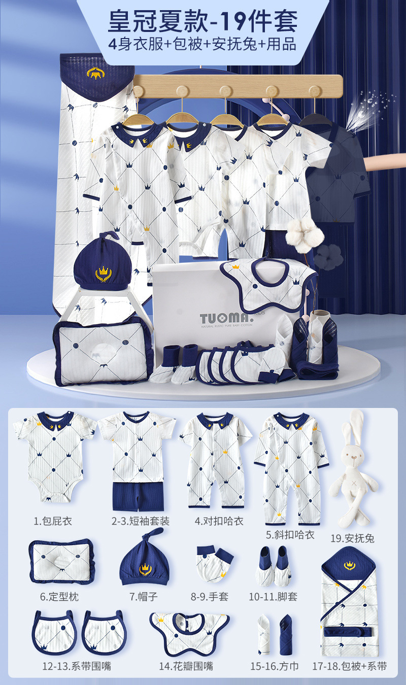 Corona estiva-blu 19 pezzi