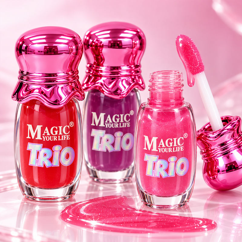 Vit Cap Italian Private Label Magic Your Life Lip Gloss, Shine Every Mood with 6 Glossy ...