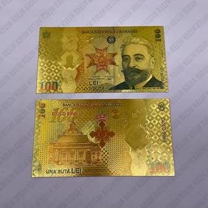 Billete de Recuerdo Romeno con Lámina Dorada y Plateada, Billete de 1/5/10/50/100/200/500 Euros, Decoración Navideña - Product Image 5