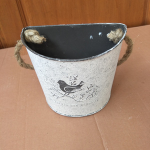 Metal Half Round Hanging Basket Flower Growing <b>Pot</b> Wedding Display Plant <b>Stand</b> Rack - Product Image 3
