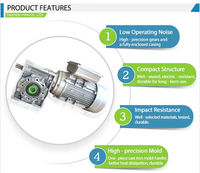 Réducteur à vis sans fin compact 220V robuste et durable, moteur monophasé pour l'automatisation industrielle