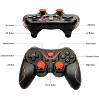 Manette de Jeu Sans Fil 3.0 Terios T3/X3 pour PS3/Smartphone Android Tablette PC Avec Support TV Box T3+ Télécommande Support BT