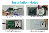 Prise électrique intelligente universelle, wi-fi, murale, moderne, bouton tactile, 16A, fonctionne avec Alexa Google Home, avec USB