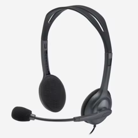 Logi-tech H111 Wired Headset Multifunction Stereo Desktop Computer Education Office Training Online Class Headset