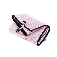 Accessoires de golf de qualité supérieure Serviette de golf en microfibre colorée Serviettes de golf à motif gaufré avec logo personnalisé avec bordure noire