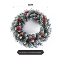 Couronnes et plantes décoratives en plastique pour fêtes, très demandées, pour Noël et Thanksgiving, idéales pour la décoration de porte