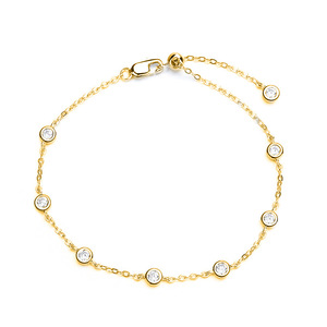 <span class=keywords><strong>Bracciale</strong></span> in <span class=keywords><strong>Argento</strong></span> S925 con Zirconi, Regalo per Donne, Braccialetti Regolabili con Fiore in Zirconia per Ragazze - Product Image 4