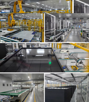 Modules photovoltaïques monocristallins HJT de type N 450W/460W, panneaux solaires demi-cellules pour centrales photovoltaïques, Chine