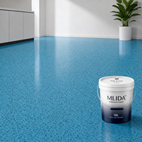 Peinture époxy à base d'eau auto-nivelante, effet marbre brillant pour la décoration intérieure du salon, échantillon gratuit disponible