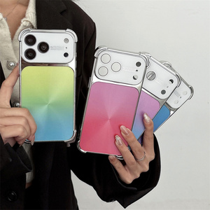 Funda para Teléfono Móvil con Diseño Degradado, Láser y CD, para iPhone 17 16 15 14 Pro Max, Arcoíris Esmerilado, Electrochapado, Antigolpes - Product Image 2