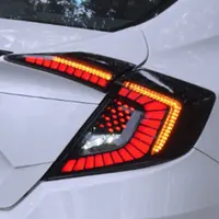 Benutzerdefinierte Led Hinten Nebel Lampe Dynamische Blinker Reverse Licht Schwanz Lichter für Civic 2016 - 2021