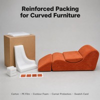 Canapé ergonomique compressé et ajustable en velours côtelé, fauteuil lounge segmenté, fabrication OEM ODM sur mesure, vente en gros