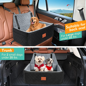 Asiento de coche multifuncional de lujo para perros y mascotas, cojín de viaje al aire libre lavable, cómoda cama gruesa y cálida para gatos, seguridad para primeros perros - Product Image 5