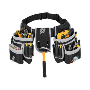 Ceinture porte-outils de luxe personnalisée avec bretelles et tablier de charpentier, sac à outils grande capacité à fermeture éclair - Product Image 5