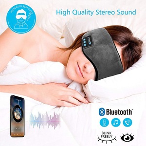 Masque de sommeil 3D pour les yeux, bande de sommeil bleue, casque sans fil avec musique, accessoires de sommeil - Product Image 4