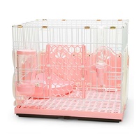 Cage de luxe pour lapin chinchilla 610-SR avec plateau en plastique, construction en plastique et métal, clôtures de style lapin, maison pour animaux de compagnie à vendre