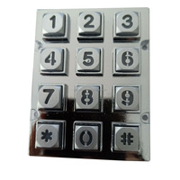 Clavier numérique étanche en acier inoxydable IP 65 3*4 avec lecteur RFID pour usage industriel