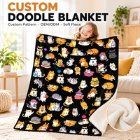Couverture à colorier personnalisable DIY en polaire douce lavable, tapis de jeu artistique textile créatif avec crayons aquarelles