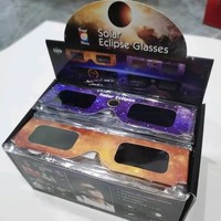 Lunettes 3D jetables unisexe S&H à monture carrée en papier, protection UV400, membrane Bard pour l'observation de l'éclipse solaire totale