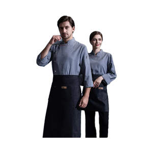Uniforme da Chef bianca con Logo personalizzato, uniforme da ristorante a maniche lunghe a fila singola, giacca da cucina - Product Image 3