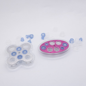 2025 nouveau trèfle acrylique 9 trous broderie tatouage couleur porte-gobelet ensemble 9 trous conception elliptique matière plastique - Product Image 3