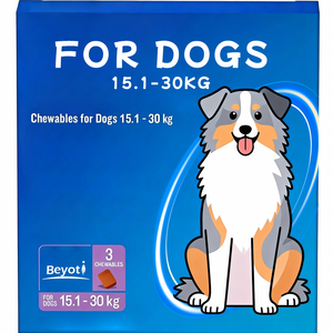 犬用ビーフ風味チュアブル錠剤 免疫サポート 皮膚と被毛の健康 消化の健康 安全で効果的な粉末サプリメント - Product Image 1