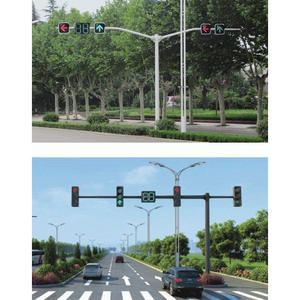 Poteau de signalisation routière en acier galvanisé à LED solaire extérieur pour utilisation routière - Product Image 1