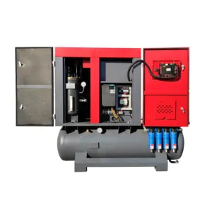 O compressor de ar de 7.5kw 11kw 15kw 4in1screw com tanque do secador de ar e filtra a máquina do compressor de ar compressor industrial 4-em-1