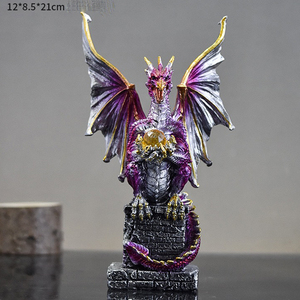 Statua di Drago Magico di Halloween in Resina GTB05, Scultura del Trono con Teschio, Decorazione per Casa e Regalo di Halloween - Product Image 6